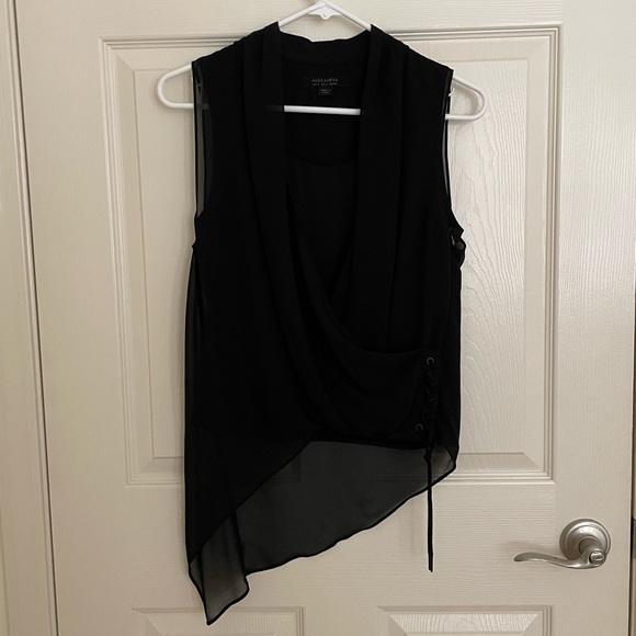 AllSaints Ali Laced Top - Picture 2 of 8